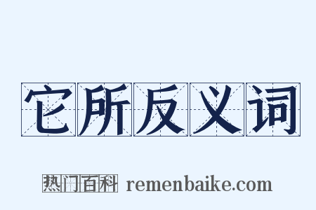 它所反义词是什么意思的图片